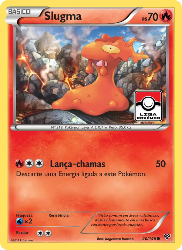 Carta Slugma, número 20/146 da coleção XY