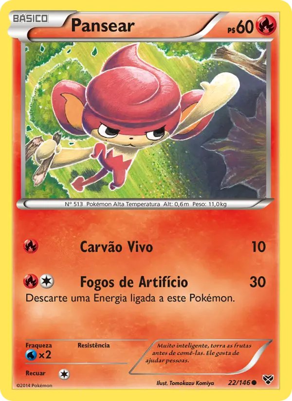 Carta Pansear, número 22/146 da coleção XY