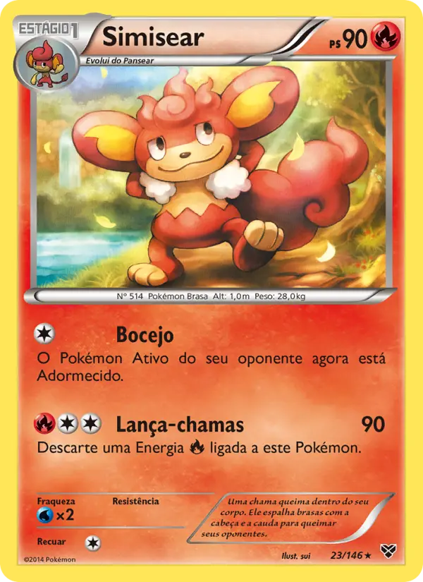 Carta Simisear, número 23/146 da coleção XY