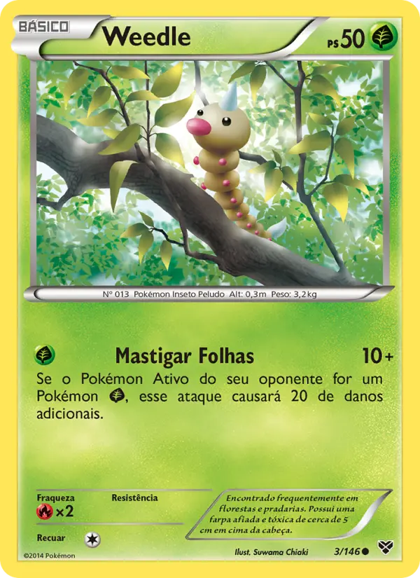 Carta Weedle, número 3/146 da coleção XY