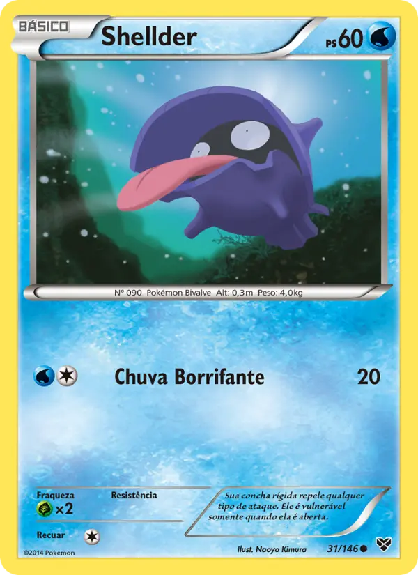 Carta Shellder, número 31/146 da coleção XY