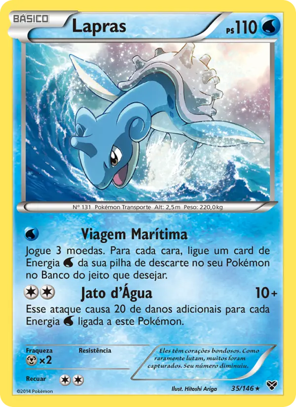 Carta Lapras, número 35/146 da coleção XY