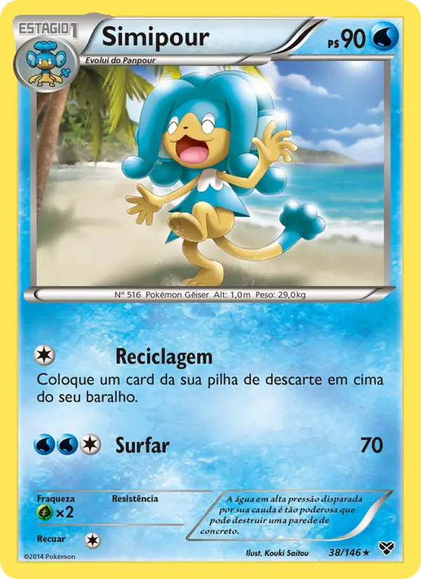 Carta Simipour, número 38/146 da coleção XY