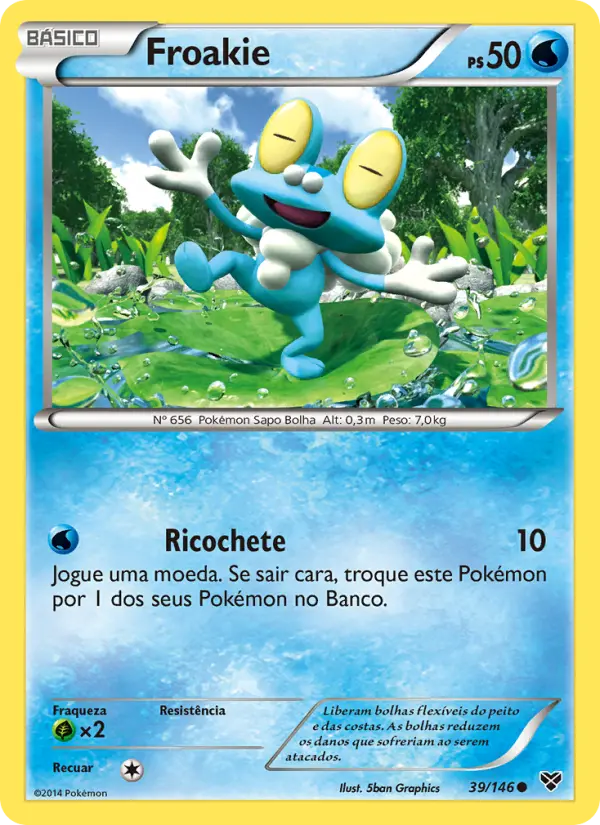 Carta Froakie, número 39/146 da coleção XY