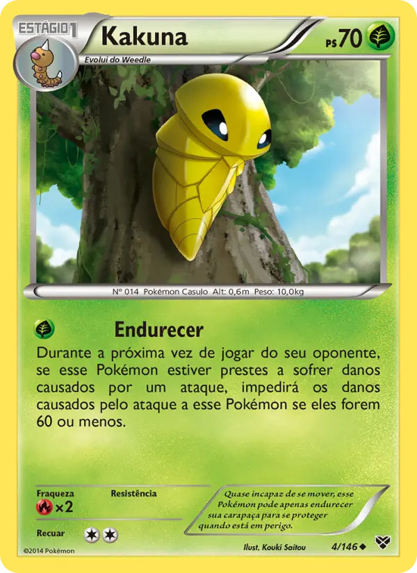 Carta Kakuna, número 4/146 da coleção XY