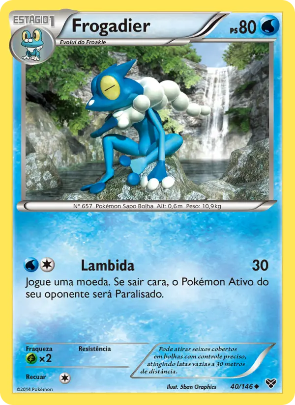 Carta Frogadier, número 40/146 da coleção XY