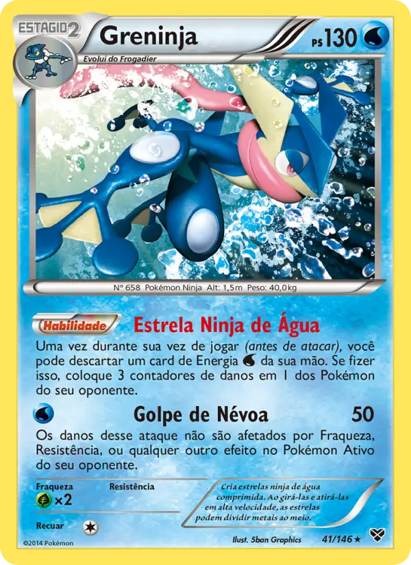 Carta Greninja, número 41/146 da coleção XY