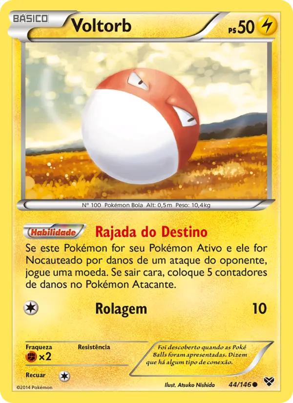 Carta Voltorb, número 44/146 da coleção XY