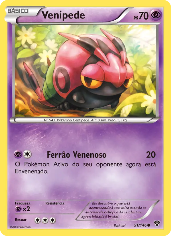 Carta Venipede, número 51/146 da coleção XY
