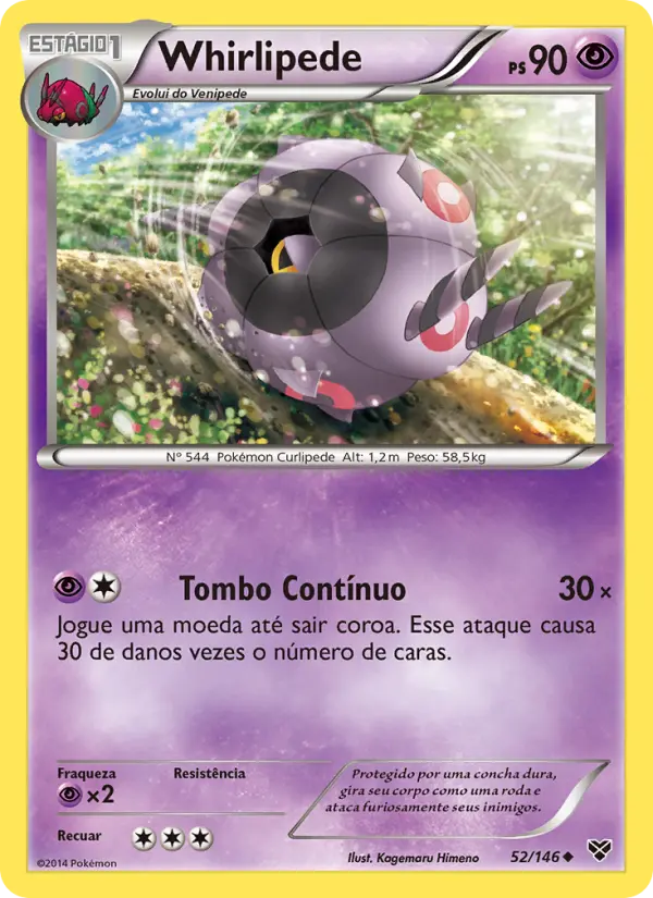 Carta Whirlipede, número 52/146 da coleção XY
