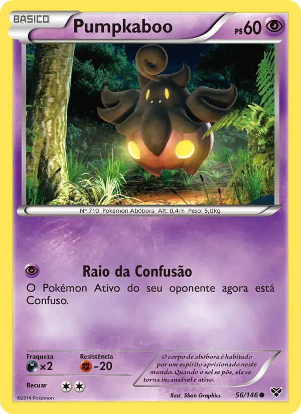 Carta Pumpkaboo, número 56/146 da coleção XY