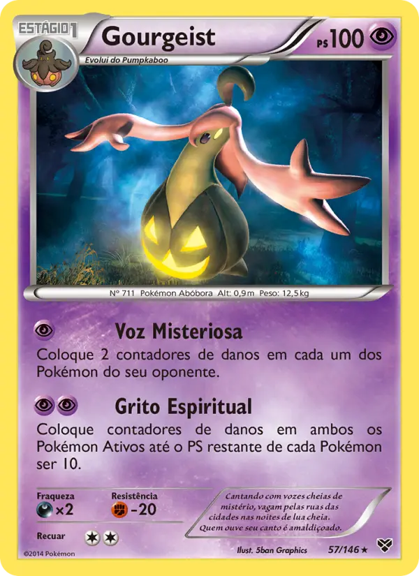 Carta Gourgeist, número 57/146 da coleção XY