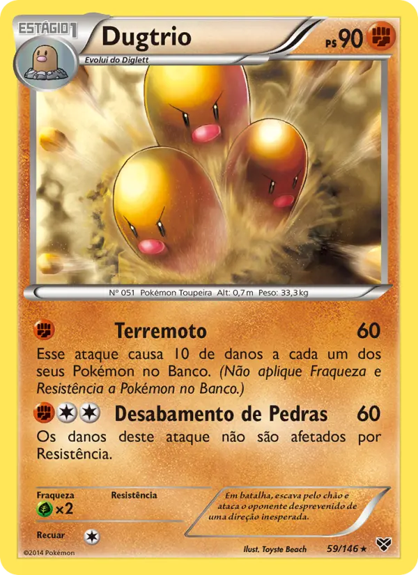 Carta Dugtrio, número 59/146 da coleção XY