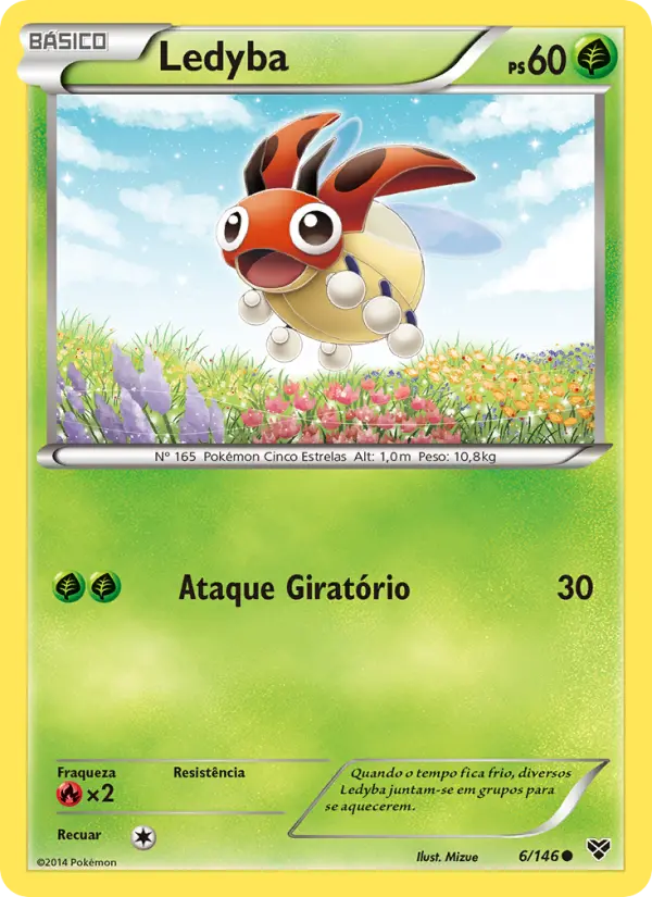 Carta Ledyba, número 6/146 da coleção XY