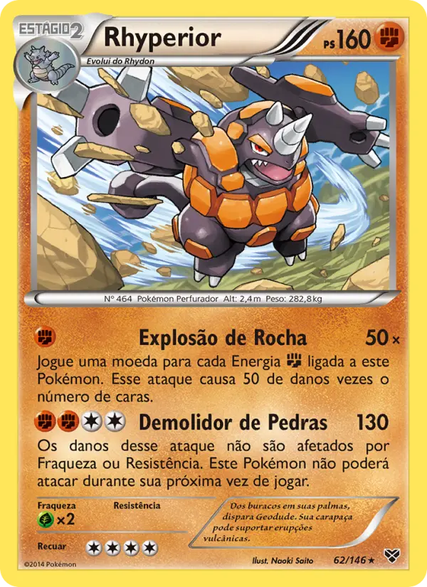 Carta Rhyperior, número 62/146 da coleção XY