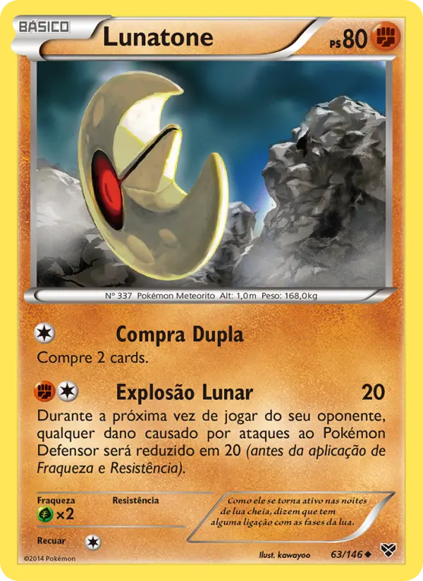 Carta Lunatone, número 63/146 da coleção XY