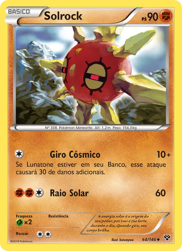Carta Solrock, número 64/146 da coleção XY