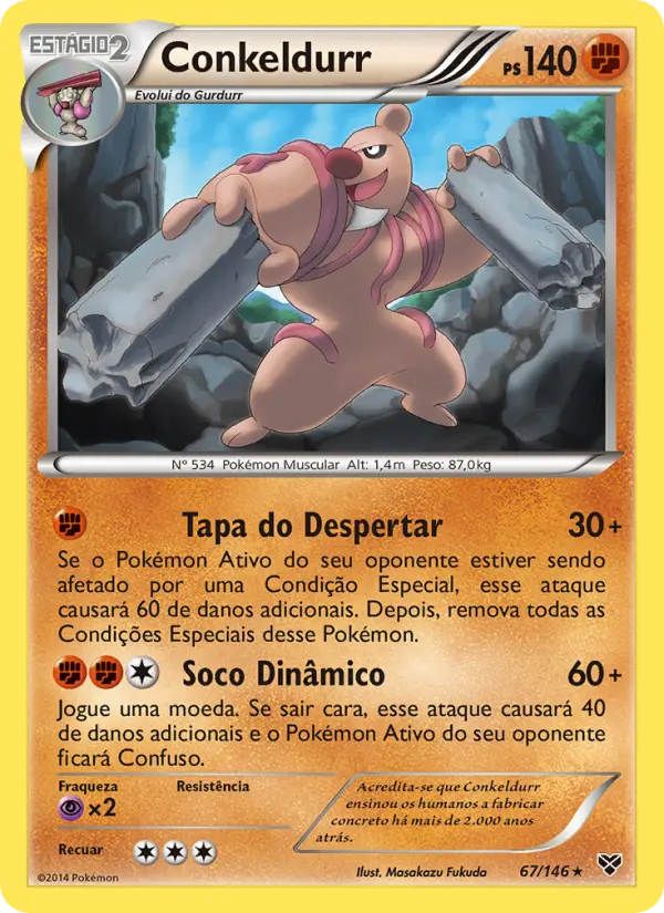 Carta Conkeldurr, número 67/146 da coleção XY