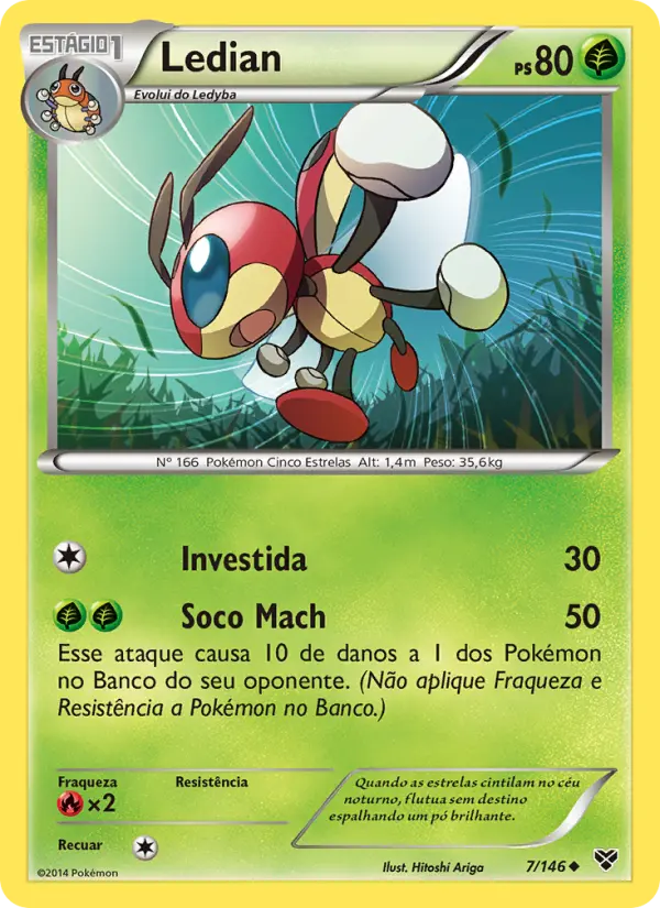 Carta Ledian, número 7/146 da coleção XY
