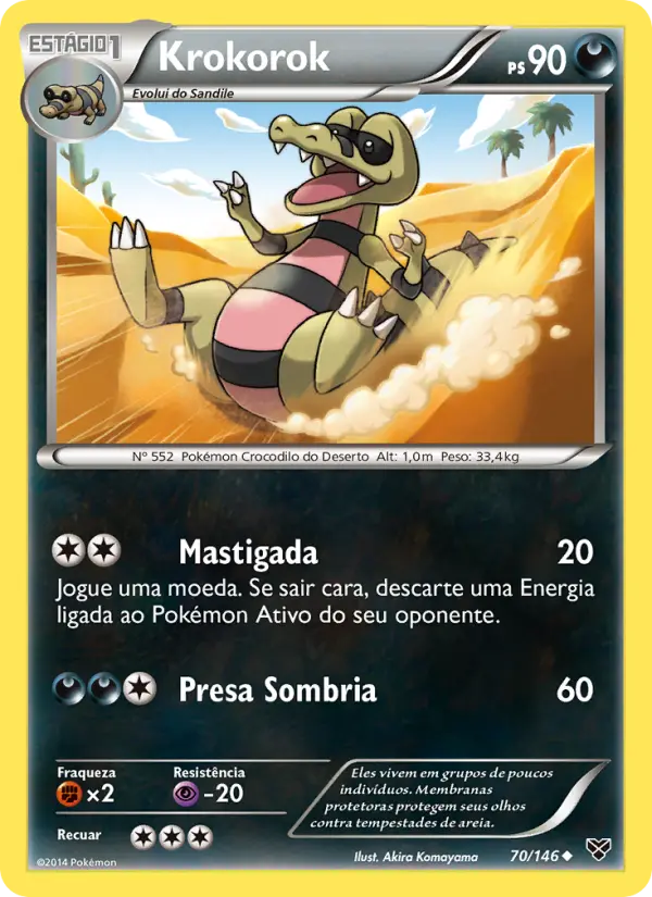 Carta Krokorok, número 70/146 da coleção XY
