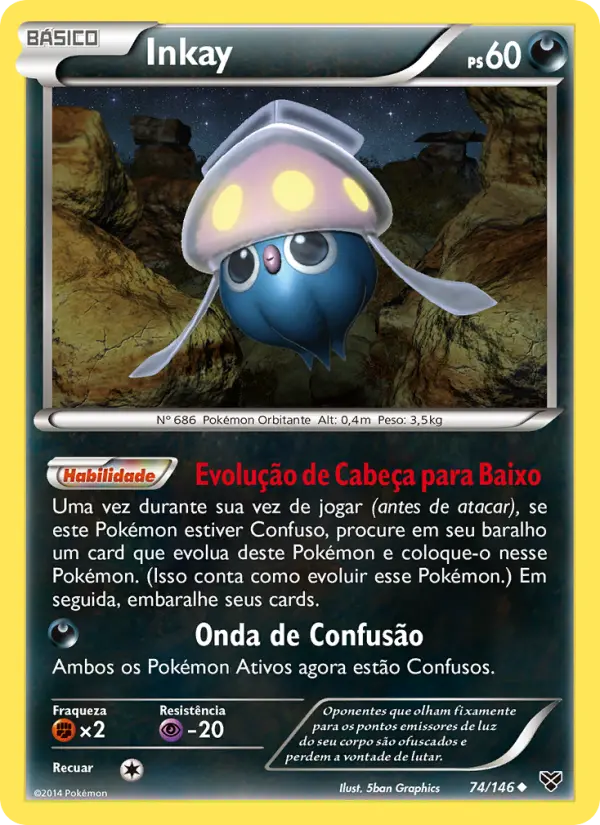 Carta Inkay, número 74/146 da coleção XY