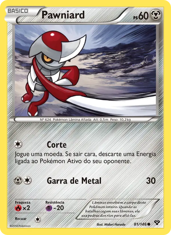 Carta Pawniard, número 81/146 da coleção XY