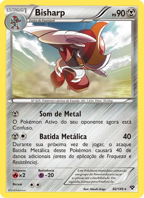 Carta Bisharp, número 82/146 da coleção XY