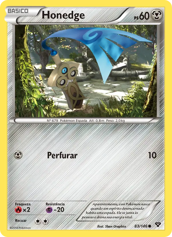 Carta Honedge, número 83/146 da coleção XY