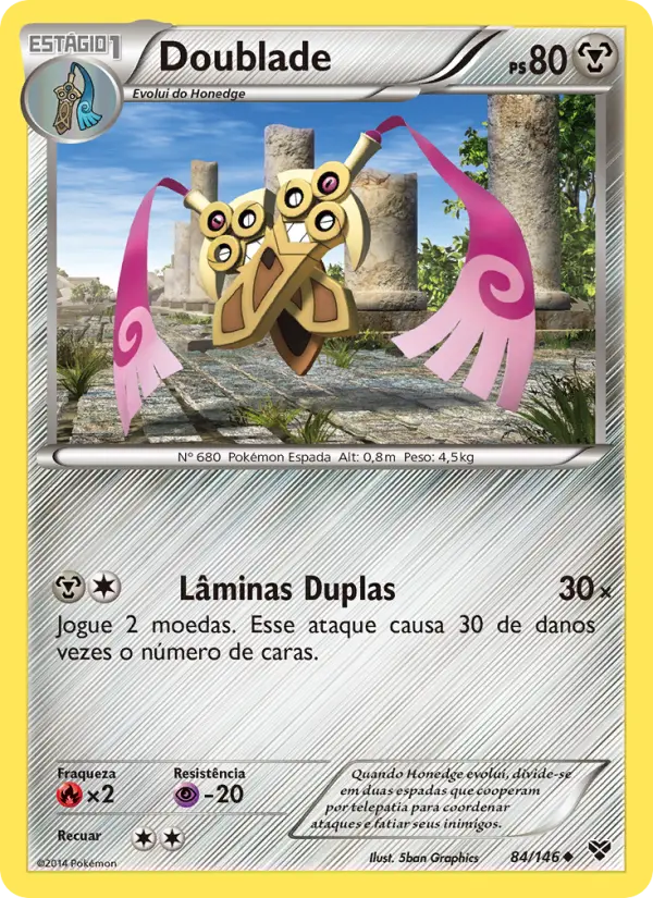 Carta Doublade, número 84/146 da coleção XY