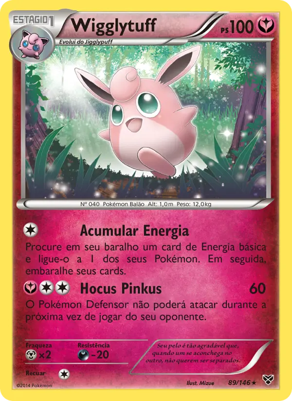 Carta Wigglytuff, número 89/146 da coleção XY