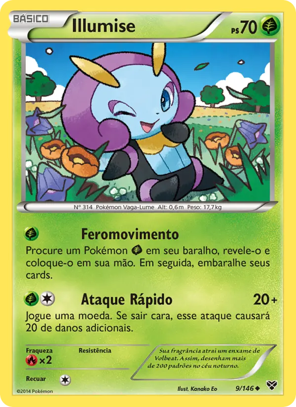 Carta Illumise, número 9/146 da coleção XY