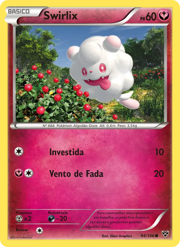 Carta Swirlix, número 94/146 da coleção XY