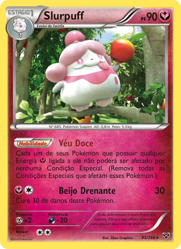 Carta Slurpuff, número 95/146 da coleção XY