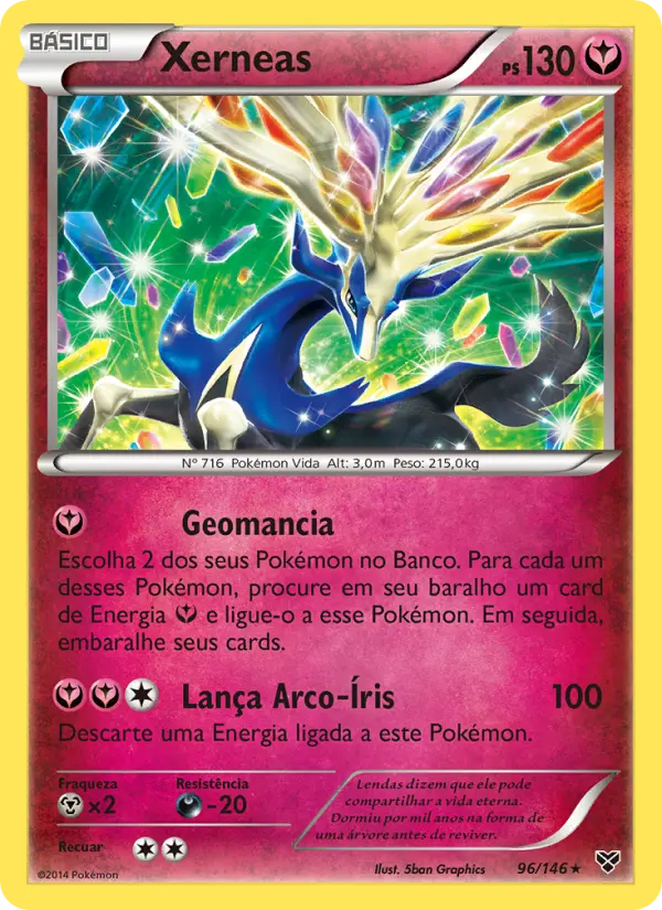 Carta Xerneas, número 96/146 da coleção XY