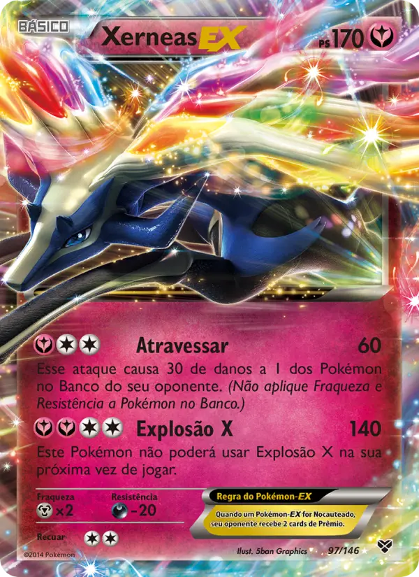 Carta Xerneas EX, número 97/146 da coleção XY