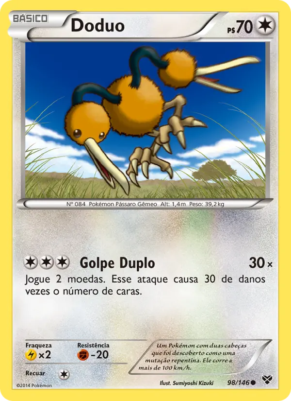 Carta Doduo, número 98/146 da coleção XY