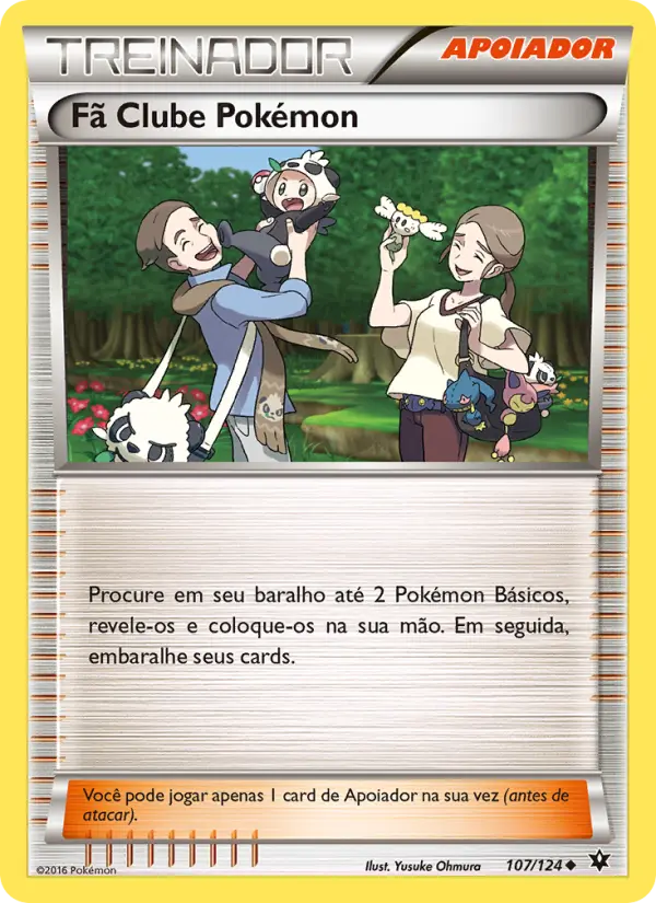Carta Fã Clube Pokémon, número 107/124 da coleção Fusão de Destinos