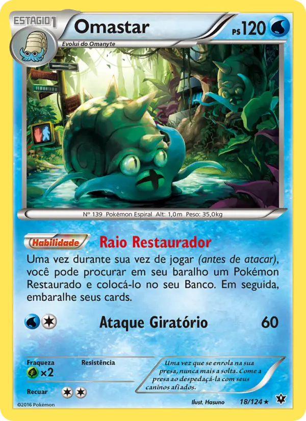 Carta Omastar, número 18/124 da coleção Fusão de Destinos