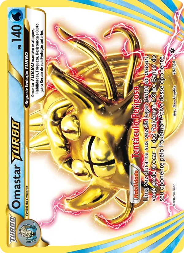 Carta Omastar TURBO, número 19/124 da coleção Fusão de Destinos