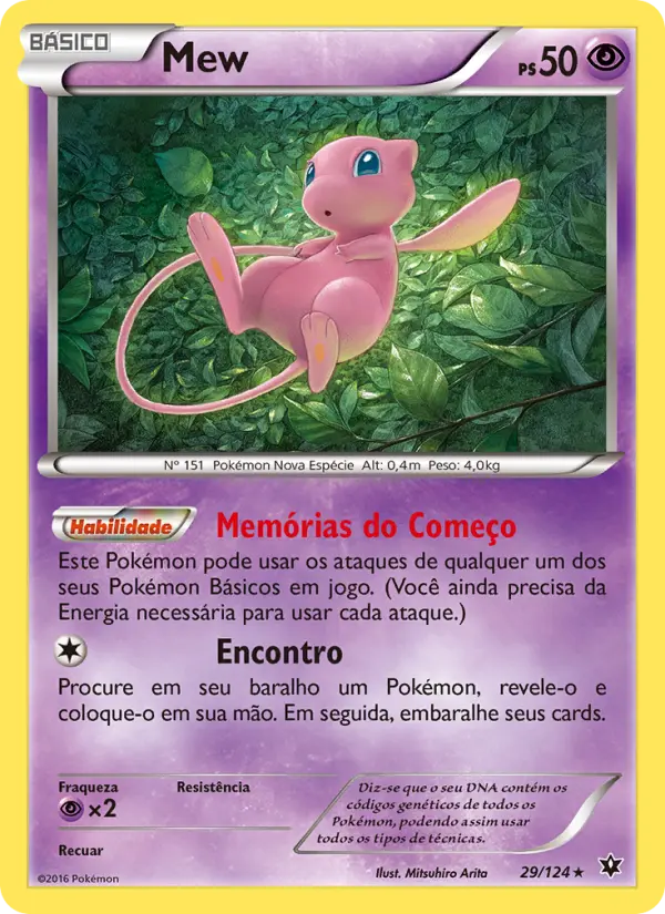 Carta Mew, número 29/124 da coleção Fusão de Destinos