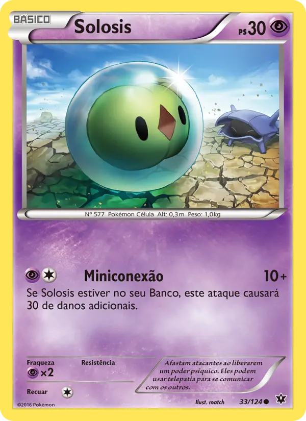 Carta Solosis, número 33/124 da coleção Fusão de Destinos