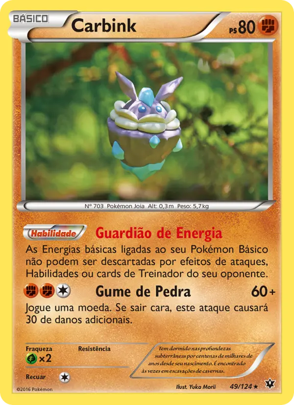 Carta Carbink, número 49/124 da coleção Fusão de Destinos