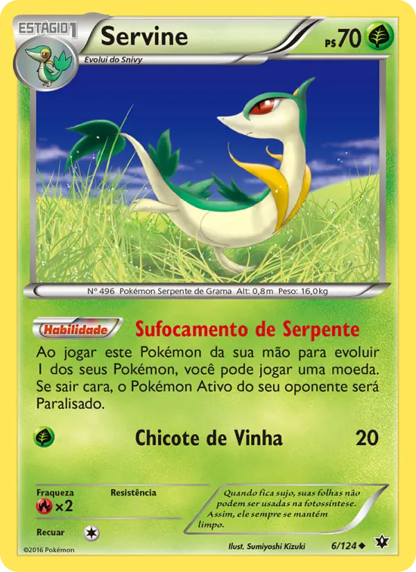 Carta Servine, número 6/124 da coleção Fusão de Destinos
