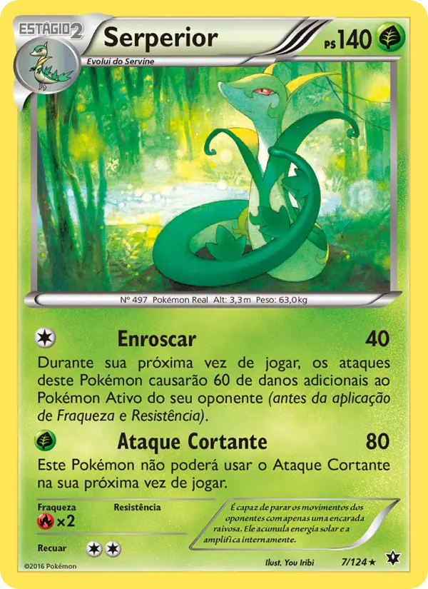 Carta Serperior, número 7/124 da coleção Fusão de Destinos