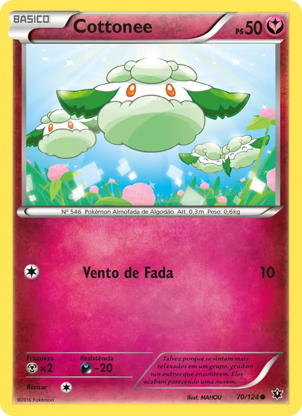Carta Cottonee, número 70/124 da coleção Fusão de Destinos