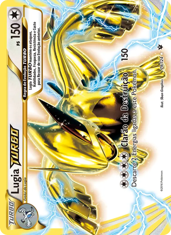 Carta Lugia TURBO, número 79/124 da coleção Fusão de Destinos