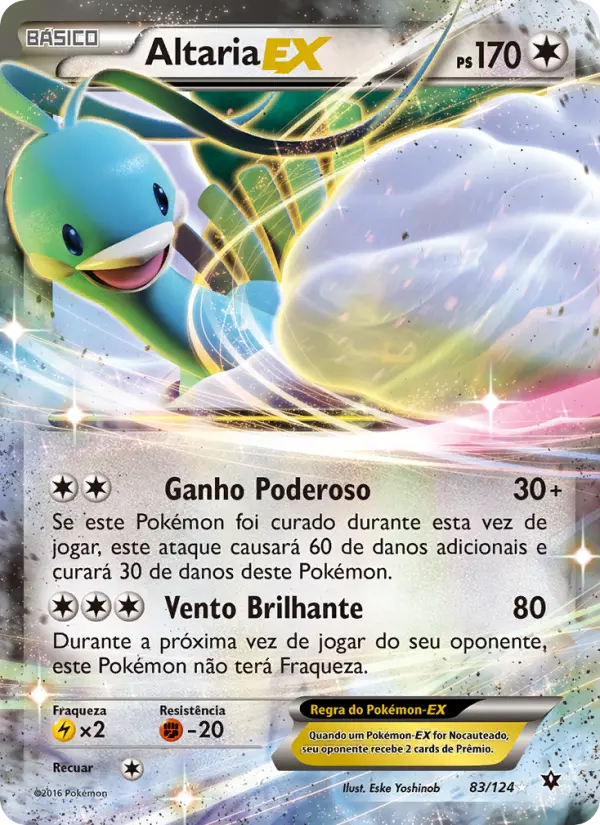 Carta Altaria EX, número 83/124 da coleção Fusão de Destinos