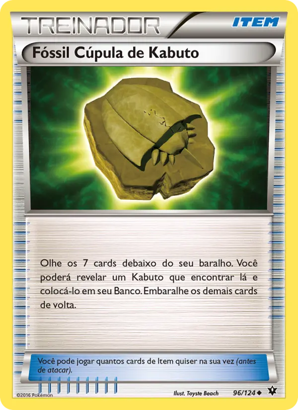 Carta Fóssil Cúpula de Kabuto, número 96/124 da coleção Fusão de Destinos