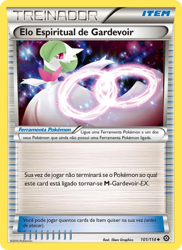 Carta Elo Espiritual de Gardevoir, número 101/114 da coleção Cerco de Vapor