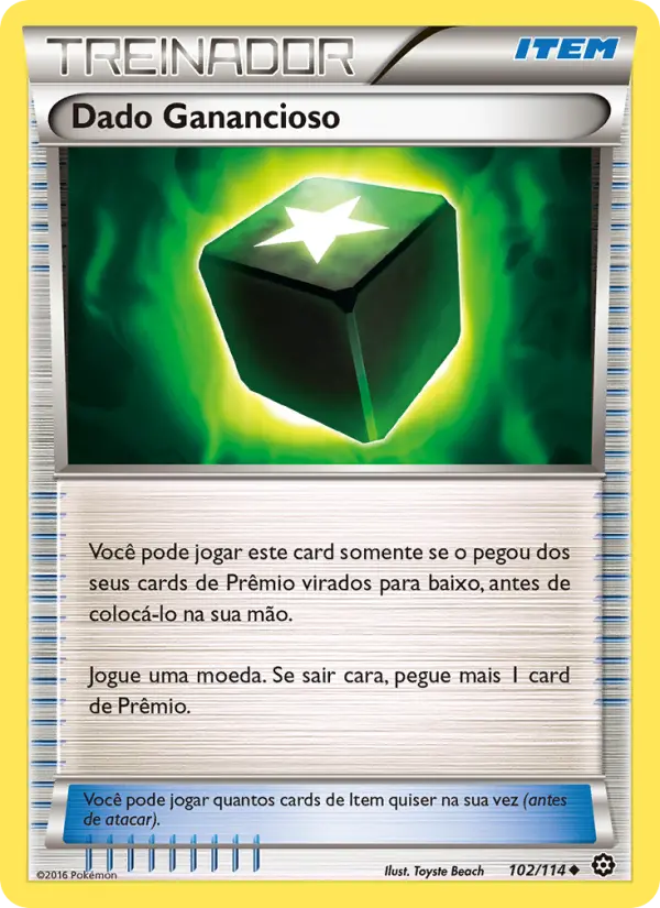 Carta Dado Ganancioso, número 102/114 da coleção Cerco de Vapor